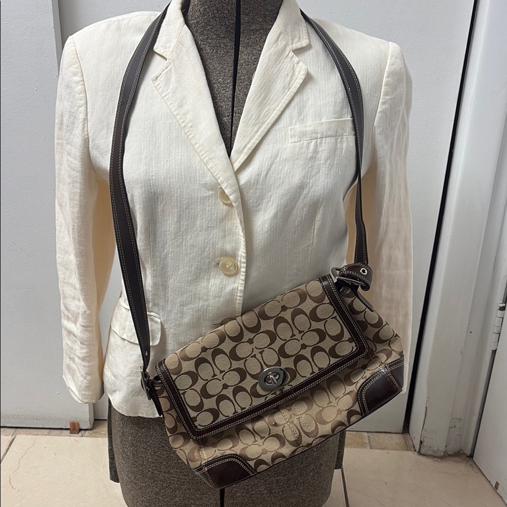 Coach Signature Brown Crossbody Bag